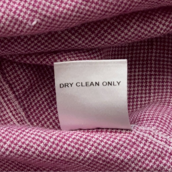 J.Peterman Shirt Mens Size XL Long Sleeve Button 100% Linen Houndstooth Pink - Picture 6 of 6